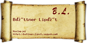 Büttner Lipót névjegykártya